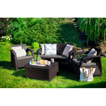 Комплект мебели Corfu Box Set, коричневый