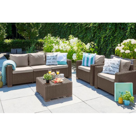 Комплект мебели California 3 Seater Set, капучино