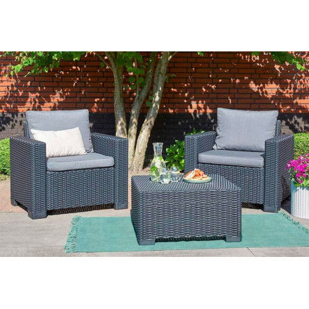 Комплект мебели California 3 Seater Set, серый