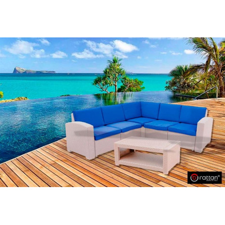 Комплект мебели Rattan Premium Corner, серый