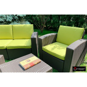 Комплект чехлов на подушки для мебели Rattan Premium, нео яблоко