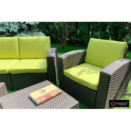 Комплект чехлов на подушки для мебели Rattan Premium, нео яблоко