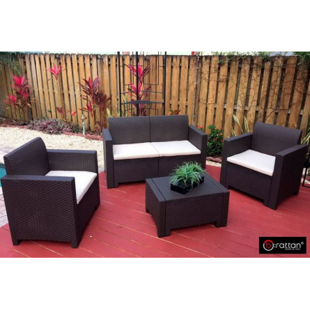 Комплект мебели NEBRASKA 2 Set (диван, 2 кресла и стол), венге