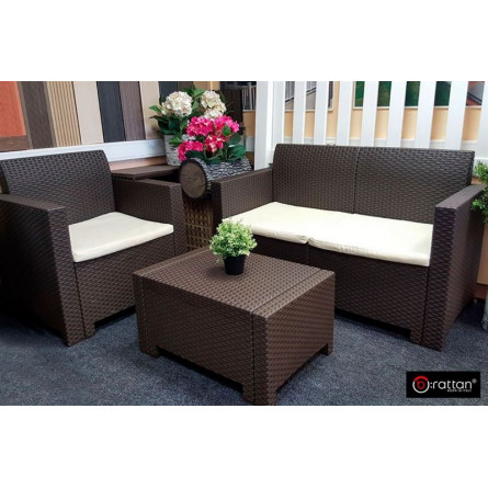 Комплект мебели NEBRASKA 2 Set (диван, 2 кресла и стол), венге