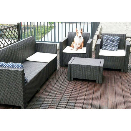 Комплект мебели NEBRASKA 3 Set (диван, 2 кресла и стол), венге