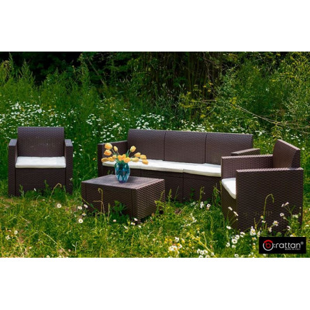 Комплект мебели NEBRASKA 3 Set (диван, 2 кресла и стол), венге