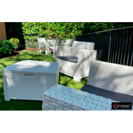 Комплект мебели NEBRASKA 3 Set (диван, 2 кресла и стол), белый