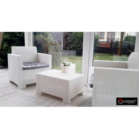 Комплект мебели NEBRASKA TERRACE Set (стол, 2 кресла), белый