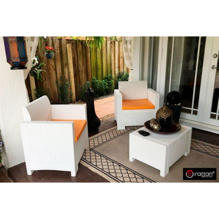 Комплект мебели NEBRASKA TERRACE Set (стол, 2 кресла), белый