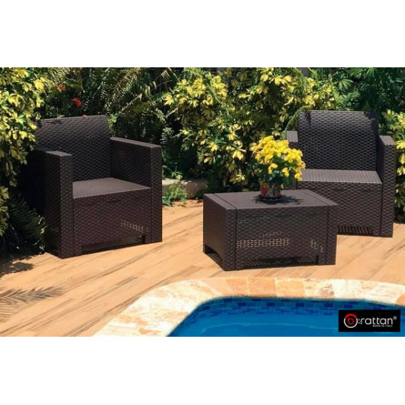 Комплект мебели NEBRASKA TERRACE Set (стол, 2 кресла), венге