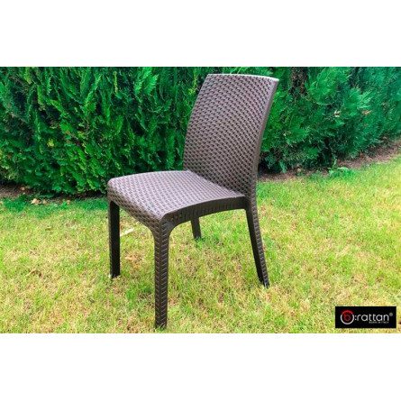 Стул B:rattan VIRGINIA без подлокотников, коричневый