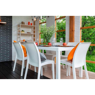 Стул B:rattan VIRGINIA без подлокотников, белый