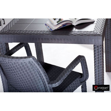 Стул B:rattan INDIANA с подлокотниками, коричневый