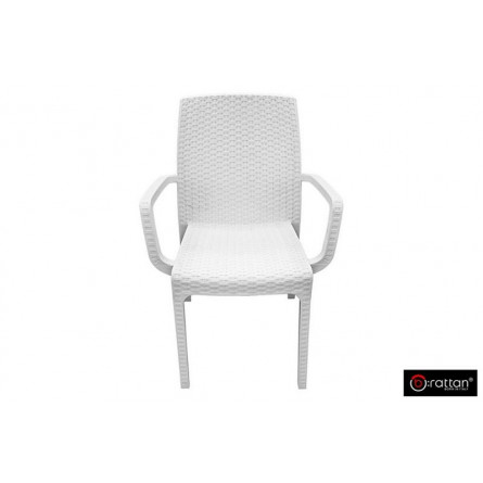 Стул B:rattan INDIANA с подлокотниками, белый