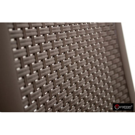 Шезлонг B:rattan MIAMI складной, коричневый