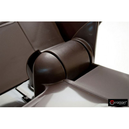 Шезлонг B:rattan MIAMI складной, коричневый