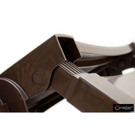 Шезлонг B:rattan MIAMI складной, коричневый