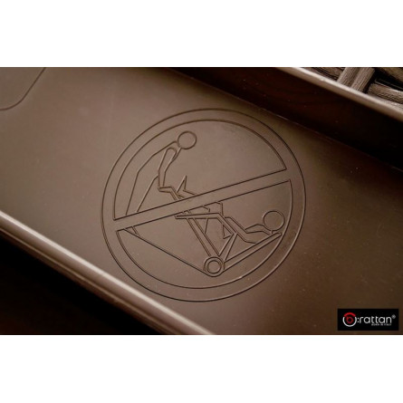 Шезлонг B:rattan MIAMI складной, коричневый