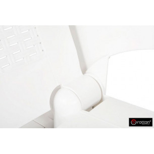 Шезлонг B:rattan MIAMI складной, белый