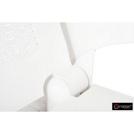 Шезлонг B:rattan MIAMI складной, белый