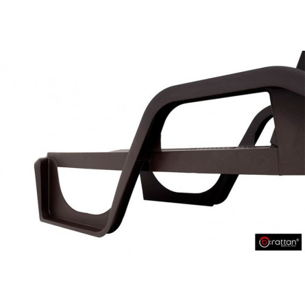 Шезлонг B:rattan NILO стопирующийся, коричневый