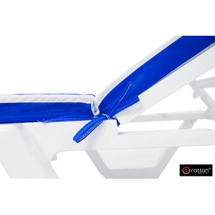 Матрац 710*570/1130*570мм с вертикальной подушкой (бело-синий) Premium