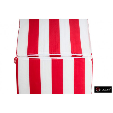 Матрац 710*570/1130*570мм с вертикальной подушкой (бело-красный) Premium