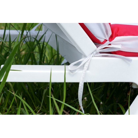 Матрац 710*570/1130*570мм с вертикальной подушкой (бело-красный) Premium