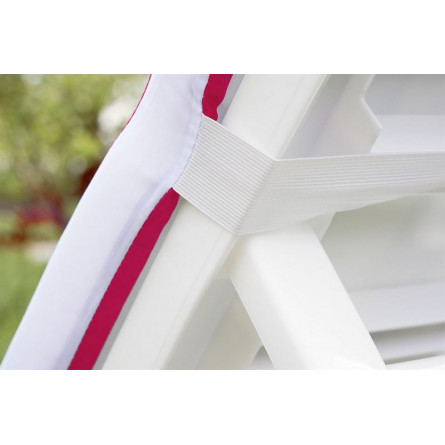 Матрац 710*570/1130*570мм с вертикальной подушкой (бело-красный) Premium