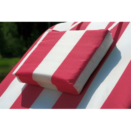 Матрац 710*570/1130*570мм с вертикальной подушкой (бело-красный) Premium