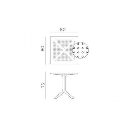 Стол Nardi Clip, белый