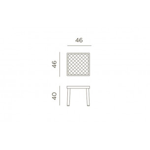 Столик Nardi Rodi, tortora