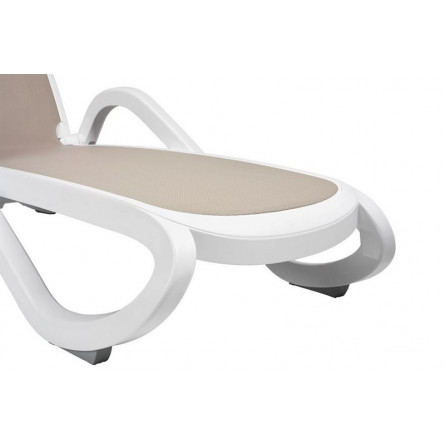 Шезлонг Nardi Alfa с подлокотниками, коричневый-кофе