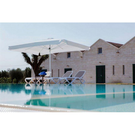 Шезлонг Nardi Alfa с подлокотниками, коричневый-кофе