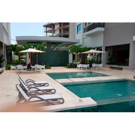 Шезлонг Nardi Alfa с подлокотниками, коричневый-кофе