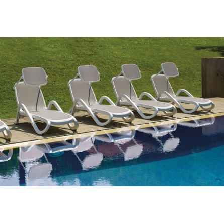 Шезлонг Nardi Alfa с подлокотниками, антрацит