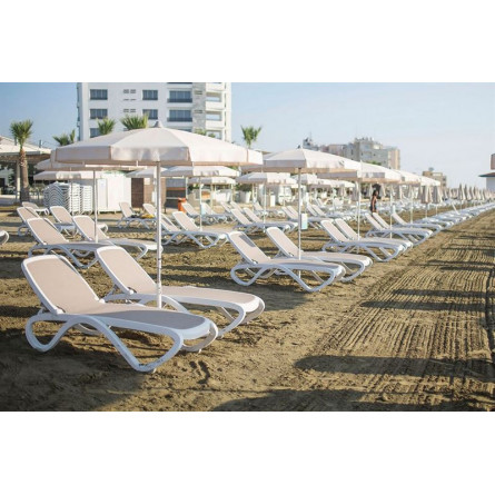 Шезлонг Nardi Omega без подлокотников, бело-бежевый