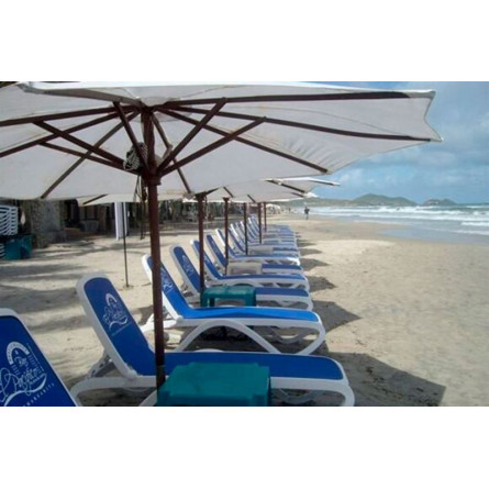 Шезлонг Nardi Omega без подлокотников, бело-синий