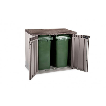 Ящик пластиковый TOOMAX Wood Style 842л СЕРЫЙ/КОРИЧНЕВЫЙ