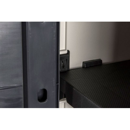 Уличный шкаф TOOMAX 2х дверный глубокий WOODY'S XL (4 полки), антрацит