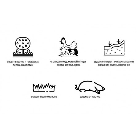 Сетка пластиковая от кротов Black Mole 2х50 м (100 кв.м.)