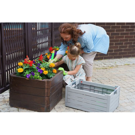 Ящик пластиковый складной Toomax Florida 50л, светло-серый