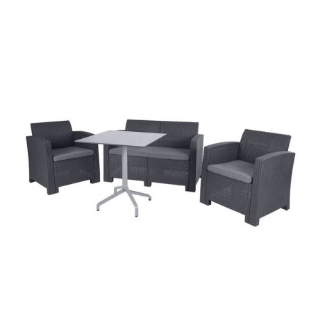 Кресло (2шт.) b:rattan Arizona, антрацит (2 подушки)