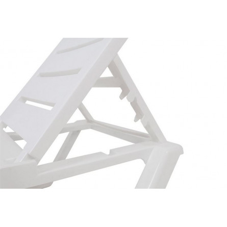 Шезлонг Tweet пластиковый белый с колесиками