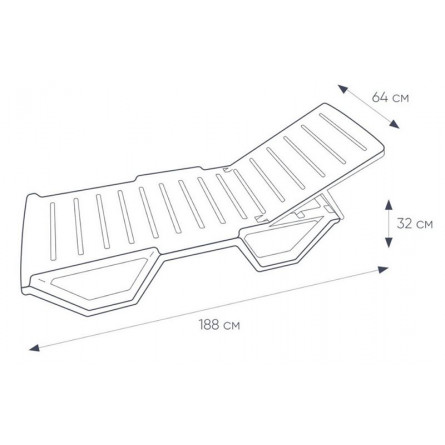 Шезлонг Tweet пластиковый белый с колесиками