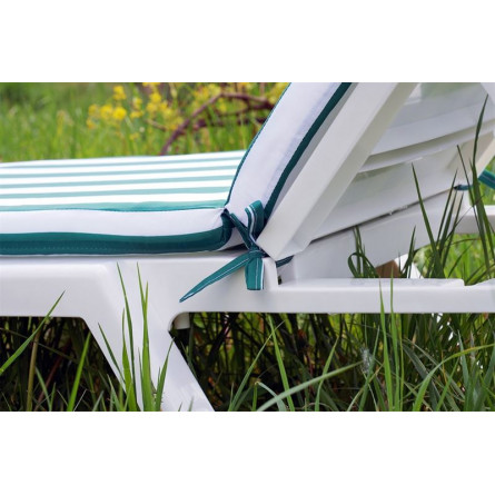 Матрац для шезлонга Tweet бело-зеленый