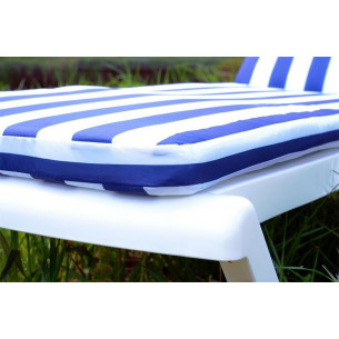 Матрац для шезлонга Tweet бело-синий