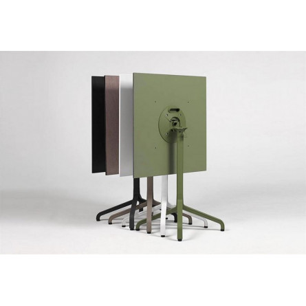 Стол складной квадратный Frasca Mini 70*70, белый (база + столешница)