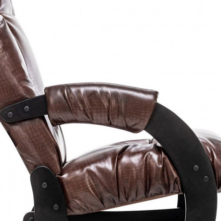 Кресло-качалка Модель 68 (Leset Футура) Венге текстура, к/з Antik crocodile