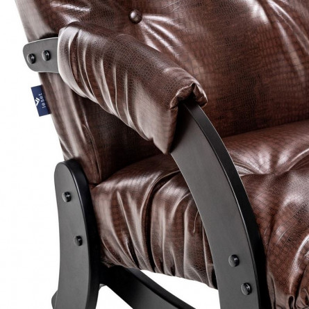 Кресло-качалка Модель 68 (Leset Футура) Венге текстура, к/з Antik crocodile